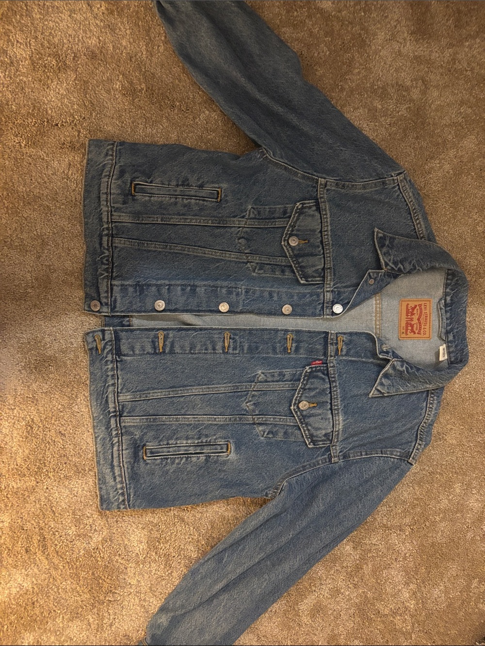 Levi's Medium Blue Denim Jacket with Red Tab